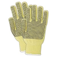 MAGID 93CBKV-PR-RB Cut Master 93BKEVPRRB Medium Weight Kevlar Blend Dotted Knit Gloves - Cut Level 2, 9, Yellow , Ladies (Fits Medium) (Pack of 12)
