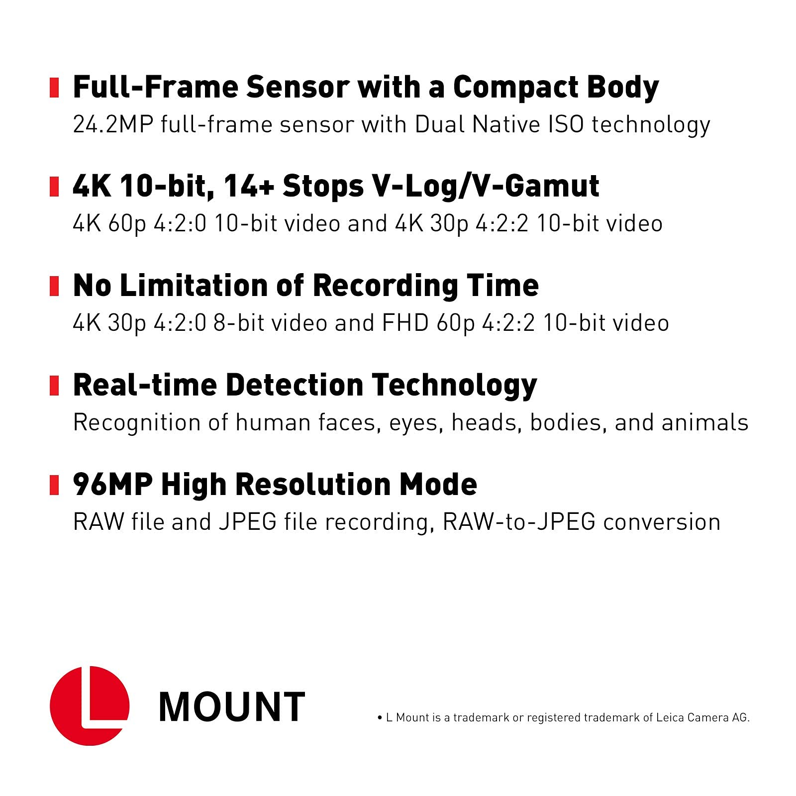 Panasonic LUMIX S5 Full Frame Mirrorless Camera, 4K 60P Video Recording with Flip Screen & WiFi, L-Mount, 5-Axis Dual I.S, DC-S5BODY (Black) (Renewed)