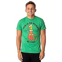 Dr. Seuss Men's The Grinch This is As Merry As I Get Graphic T-Shirt