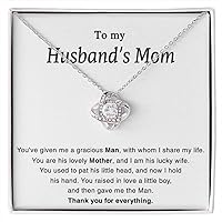To My Husband's Mom Necklace From Son - Lovely Mother Love Knot Necklace Jewelry Gift For Mother In Law, Best Mom Necklace, To My Boyfriend Mom, Girlfriend Mom Gift On Mother's Day