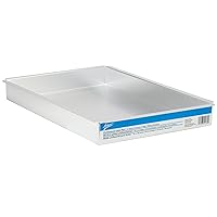 Ateco Aluminum Cake Pan, Rectangle, 12- by 18- by 2-Inches, Silver