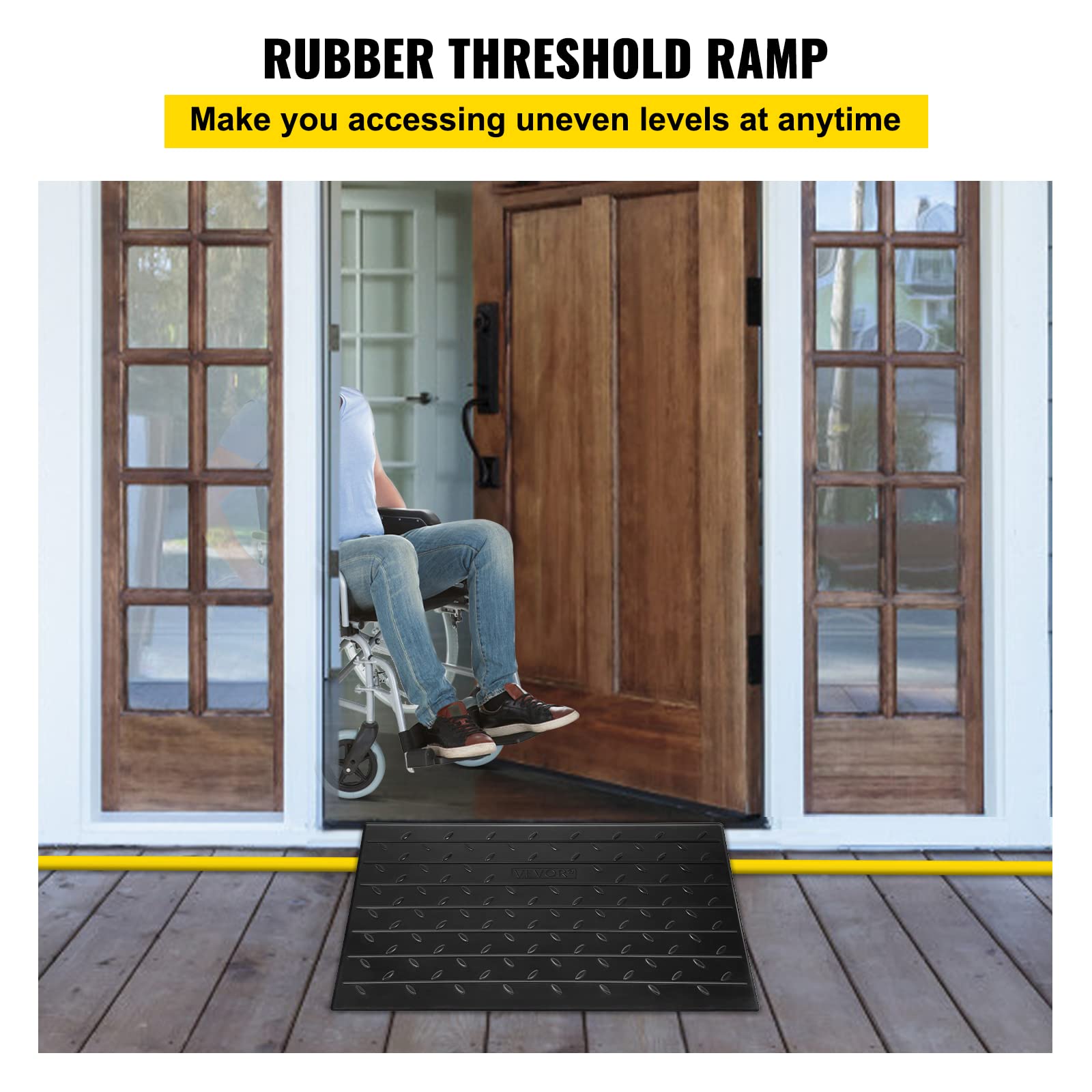 VEVOR Rubber Threshold Ramp, 2.6