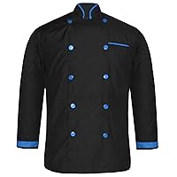 Organize DP-21 Men's Black Chef Jacket Multi Colour in Collor PN Chef Coat
