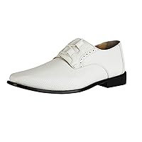 Mens Prom Shoes - Mens Genuine Leather Classic Tread Design Lace Up Oxford Dress Shoes