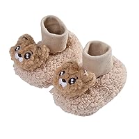 Winter Children Baby Toddler Shoes for Boys and Girls Socks Shoes Slip On Plush Warm Solid Color Cute Boys Shoes Size 11