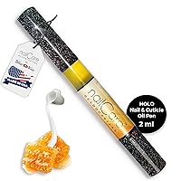 Cuticle Oil Pen for Nails - Nail Strengthener & Growth Treatment Serum for Damaged Nails, Hangnails w/Jojoba cuticle oil—Milk & Honey Fragrance - Holographic Pen from Nail Care Headquarters