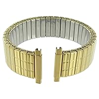 16-19mm Speidel Straight Stainless Gold Tone Mens Expansion Watch Band 3603/32