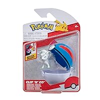 Pokémon PKW3135 Clip 'n'Go Poké Balls Alola Vulpix & Super Ball, Official Pokéball with 5 cm Figure