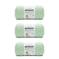 Bernat Softee Baby Cotton Jade Frost Yarn - 3 Pack of 120g/4.25oz - Blend - 3 DK (Light) - 254 Yards - Knitting/Crochet