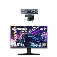 Gigastone Monitor and Webcam Bundle, 22 inch VA LED Back Light Monitor 165Hz FHD 1920 x 1080, 4K UHD Webcam 180-Degree FOV, AI Auto-Framing