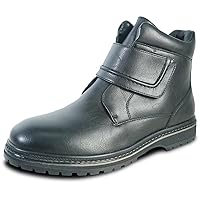 bravo! Men Waterproof Winter Boot MARK Fur Boot Double Zipper or Double Gore or Hook-and-Loop Black Brown Men Size 7 to 13