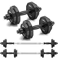 Adjustable Dumbbell Set, 66 LBS Weights Dumbbells Sets, Solid Cast-Iron Core Free Weight Set for Home Gym, Barbell Weight Set with Connector,Workout Strength Training Equipment for Men Women