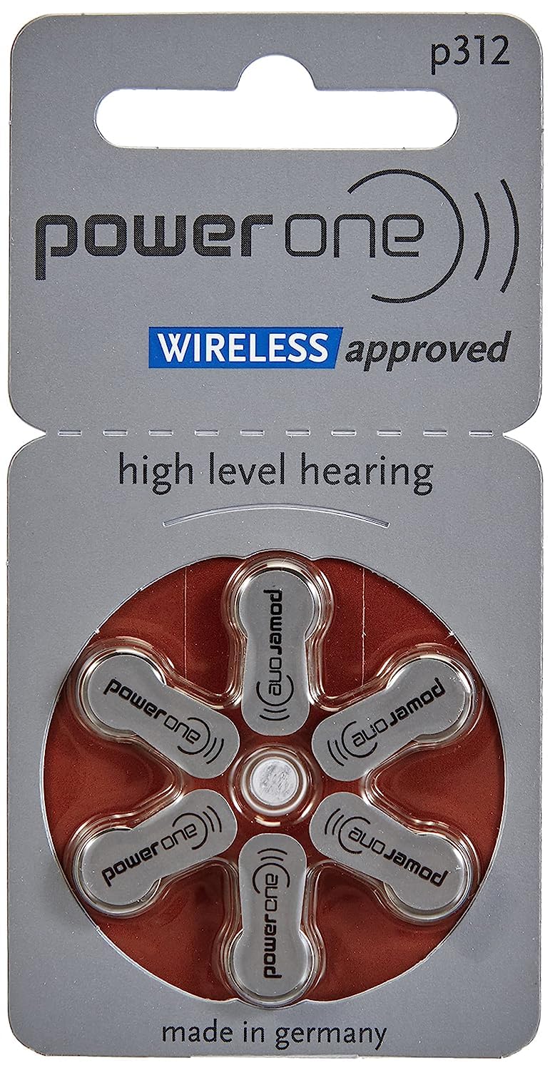 Power One Zinc p312 hearing aid battery,60 pcs pack