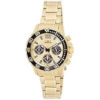 Invicta Pro Diver Lady Chronograph Gold Dial Ladies Watch 25747