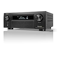 Denon AVR-X6800H 11.4 Channel AV Receiver - 140W/Channel, Wireless Streaming via Built-in HEOS, WiFi, & Bluetooth, Supports Dolby Vision, HLG, HDR10+, Dynamic HDR, & Dolby Atmos Height Virtualization