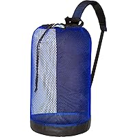 Stahlsac BVI Mesh Backpack: Compact 33L size, great beach bag for dry/wet gear, BLUE