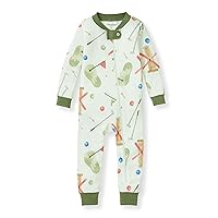 Baby Boys' Pajamas, Zip-Front Non-Slip Unisex Footed Sleeper Pjs, Organic Cotton