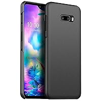 Compatible with LG G8X Case PC Hard Back Cover Phone Protective Shell Protection Non-Slip Scratchproof Scrub Protective case (Scrub Black)