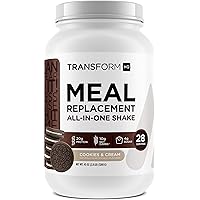 TransformHQ Meal Replacement Shake Powder 28 Servings (Cookies & Cream) - Non-GMO