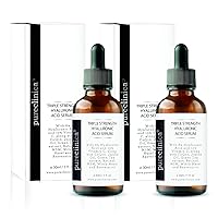 Triple Strength Hyaluronic Acid Serum – 6% Strength Double Weight, Easy Absorb Hyaluronic Acid with Added Vitamins C & E, Resveratrol and CoQ10– 30ml / 1 fl oz (2 Bottles)