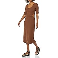 Amazon Essentials Women's Fine Rib Side Cut-Out Dress (Previously Daily Ritual)