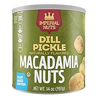Oil Roasted Macadamia Nuts | Flavored Nuts | Gluten Free, Vegan and Keto Friendly Food | Plant Based Protein, Delicious Buttery Taste | Kosher (Dill Pickle Macadamia Nuts)