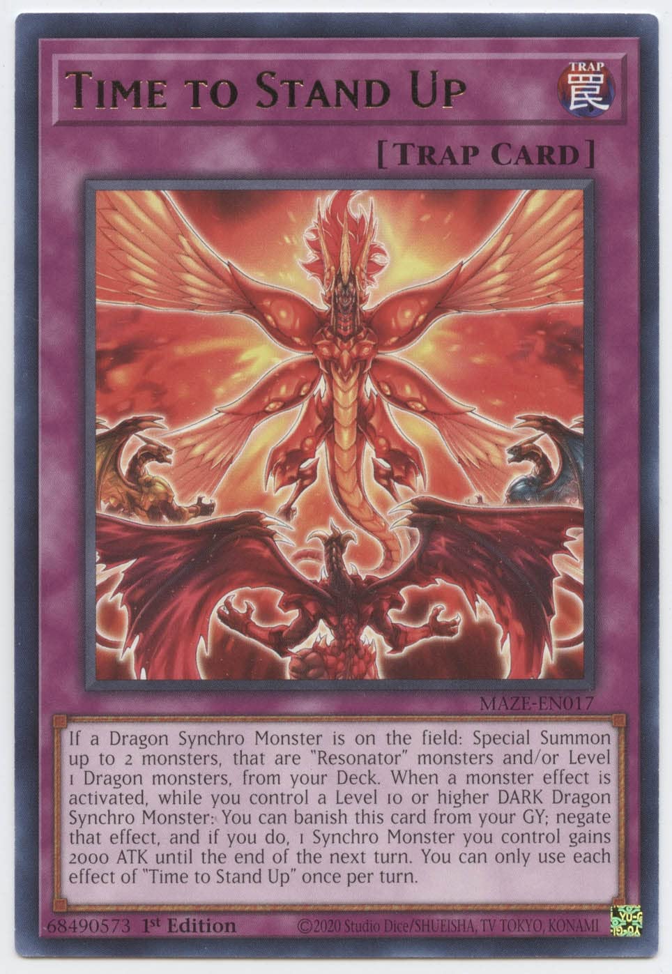 YU-GI-OH! Time to Stand Up - MAZE-EN017 - Rare - 1st Edition