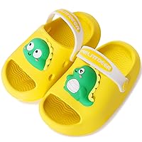 Toddler Little Kids Slide Sandals Cute Summer Shower Beach Pool Slippers Thick Sole Slip On Sandals Water Shoes with Backstrap Boys Girls Clogs