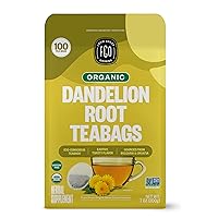 FGO Organic Roasted Dandelion Root Tea, Eco-Conscious Tea Bags, 100 Count, Packaging May Vary (Pack of 1)
