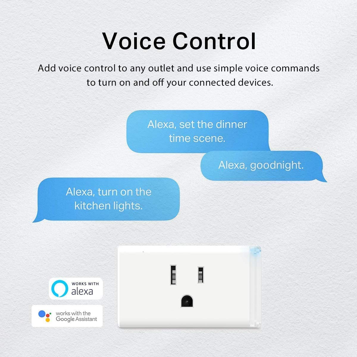 Kasa Smart Plug HS103P3, Smart Home Wi-Fi Outlet Works with Alexa, Echo, Google Home & IFTTT, No Hub Required, Remote Control,15 Amp,UL Certified, 3-Pack , White