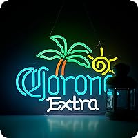 Palm Tree Coro EX Neon Sign Beer Neon Light Up Signs for Man Cave Bar Pub Store Party Club Bistro Beverage Neon Beer Lights Lamp for Wall Decor Gifts