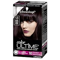 Schwarzkopf Color Ultime Hair Color, 1.3 Black Cherry, 1 Application - Permanent Black Hair Dye for Vivid Color Intensity and Fade-Resistant Shine up to 10 Weeks
