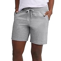 Hanes Women's Jersey Pocket Shorts, Drawstring Cotton Jersey Shorts, 7