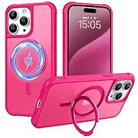 BENTOBEN Magnetic iPhone 15 Pro Max Case, Phone Case iPhone 15 Pro Max with Magsafe Invisible Stand Kickstand Ring Holder Slim Thin Soft Shockproof Bumper Women Men Cover for 15 Pro Max 6.7