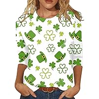 St Patricks Day Shirt Women Teen Girls Green Gifts Crew Neck Long Sleeve Tee Fashion Womens Oversized Sweatshirts
