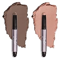 Julep Everyday Definition Eyeshadow 101 Crème to Powder Waterproof Eyeshadow Stick Duo, Putty matte + Stone matte