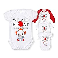 We All Float Down Here Pennywise Baby Bodysuit/Pennywise Tshirt Unisex Child
