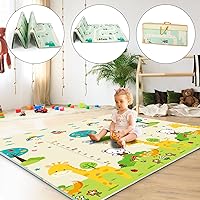 Gentle Monster Baby Play Mat, Foldable Thick Soft Foam Crawing Mat for Kids, 77