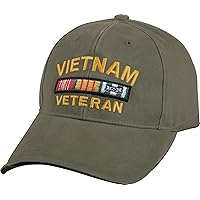 Vietnam Veteran Deluxe Vintage Low Profile Insignia Cap, Olive Drab