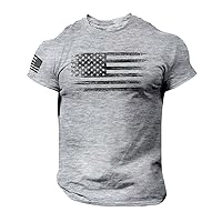 Graphic Tees for Men Street Skull Muscle Short Sleeve Print Personality Fashion Fashion T Shirt