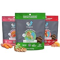 Shameless Pets Crunchy Cat Treats - Kitty Treats for Cats with Digestive Support, Natural Ingredients Kitten Treats with Real Ingredients, Healthy Flavored Feline Snacks - Variety Pack, 3-Pk