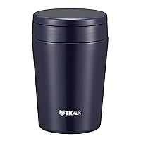 Tiger MCL-B038-AI Tiger Thermos Bottle, Vacuum Insulated, Soup Jar, 12.8 fl oz (380 ml), Heat Retention, Bento Box, Wide Mouth, Round Bottom, Indigo Blue