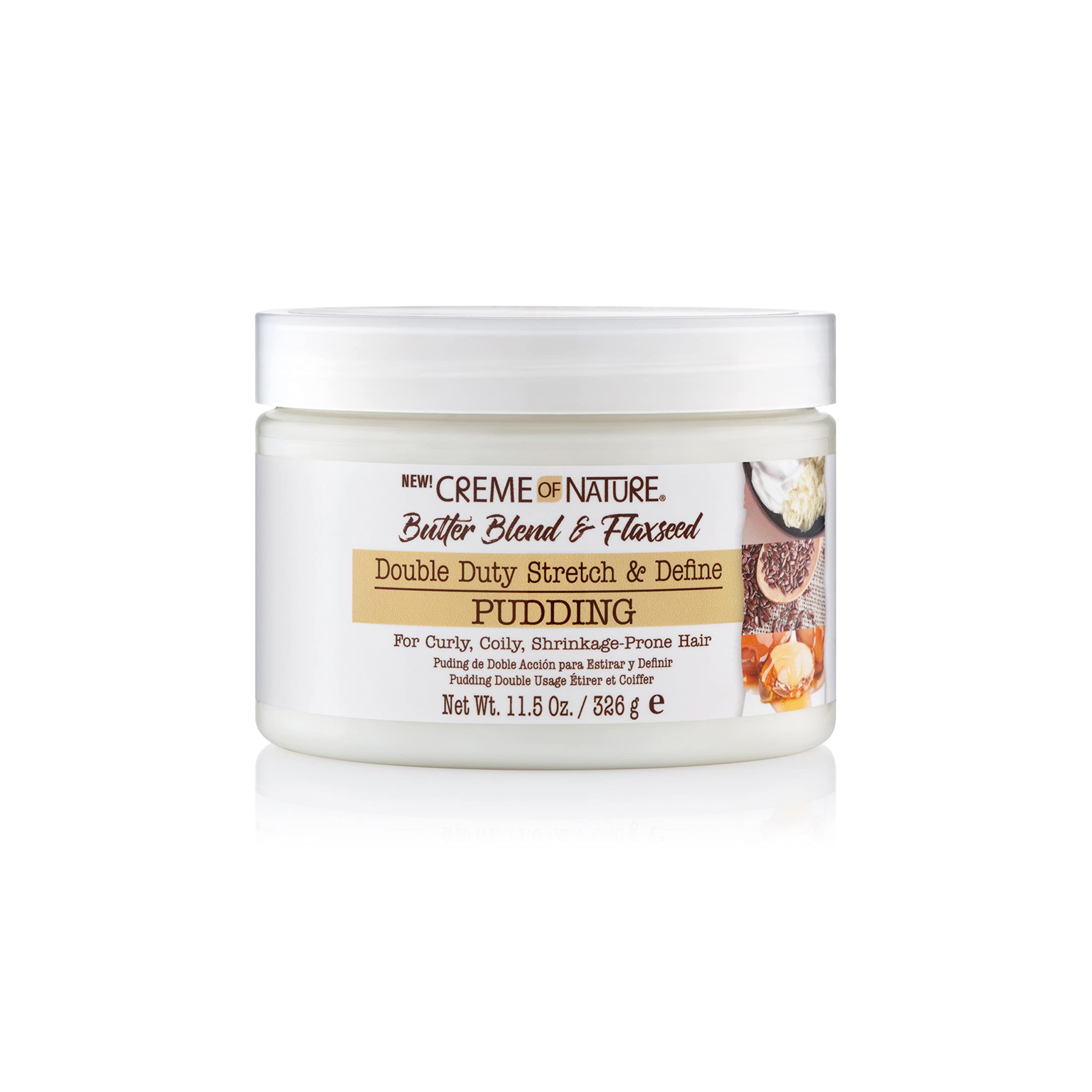 Curl Definition Pudding by Creme of Nature, Butter Blend, Argan Oil, Flaxseed Oil, Anti Frizz, 11.5 Oz