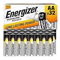 Energizer AA Batteries, Alkaline Power, 32 Pack, Double A Battery Pack - Amazon Exclusive (Packaging May Vary)