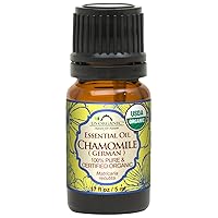 US Organic 100% Pure Chamomile (German) Essential Oil - USDA Certified Organic, Steam Distilled - W/Euro Dropper (More Size Variations Available) (5 ml / 1/6 fl oz)