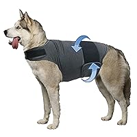 Dog Anxiety Jacket, Skin-Friendly Dog Calming Shirt - Dog Coat for Thunder, Fireworks and Separation - Keep Pet Calm Without Medicine & Training, Anti Anxiety Vest for Dogs (Dark Grey, XXL)