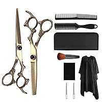 Professional Hair Cutting Scissors Set, Hair Scissors, Thinning Shears, 7.0 Inch Hairdressing Shears Set, for Barber, Salon, Home