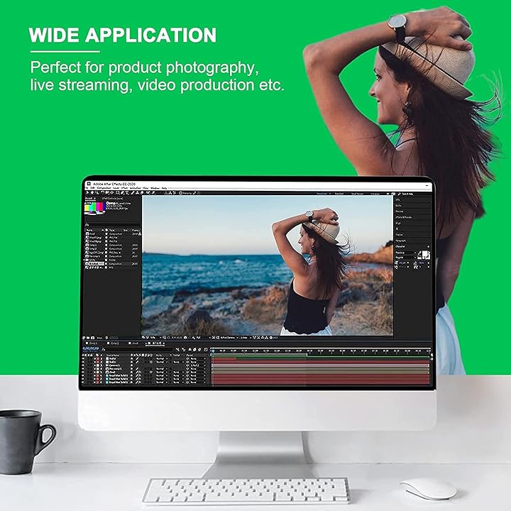 Green Screen: Hãy sử dụng màn hình xanh để tạo ra những video độc đáo! Đây là công cụ tuyệt vời để tách nền và thêm những hình ảnh đẹp mắt vào video của bạn. Bật phần mềm chỉnh sửa ảnh và video của bạn và bắt đầu sáng tạo với màn hình xanh hấp dẫn này. Hãy xem hình ảnh đính kèm để biết thêm chi tiết.