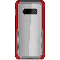 Ghostek Cloak Clear Grip Galaxy S10e Case with Super Slim Fit Shock Absorbing Bumper Heavy Duty Protection and Wireless Charging Compatible Cover for 2019 Samsung Galaxy S10e (5.8 Inch) - (Red)
