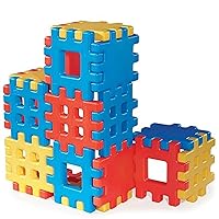 Little Tikes Big Waffle Block Set - 18 pieces, Blue/Red/Yellow